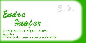 endre hupfer business card